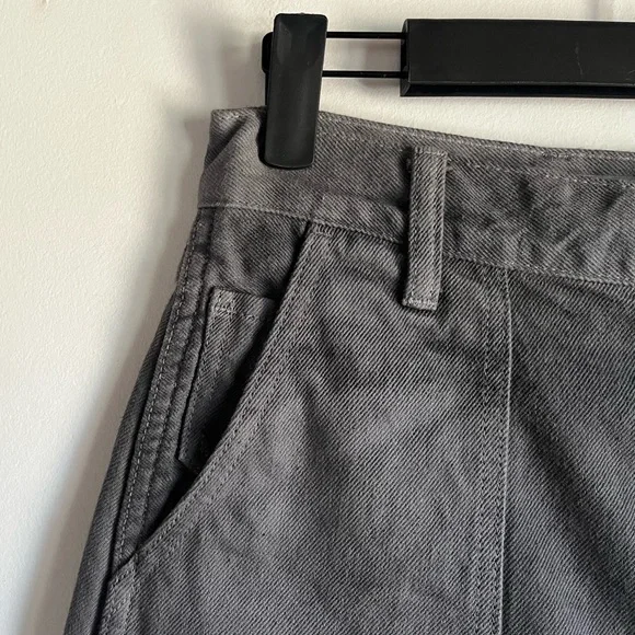 Madewell x MN Dye Studio Workwear Utility Shorts in Dark Gray Denim Size 24 XXS - Picture 5 of 14